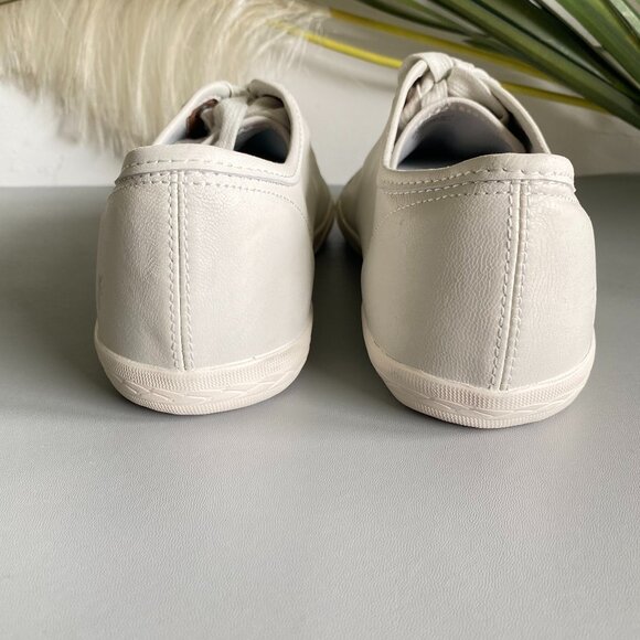 FRYE Women's Leather Mindy Lace Up Ivory Sneakers 9 New - Picture 6 of 11
